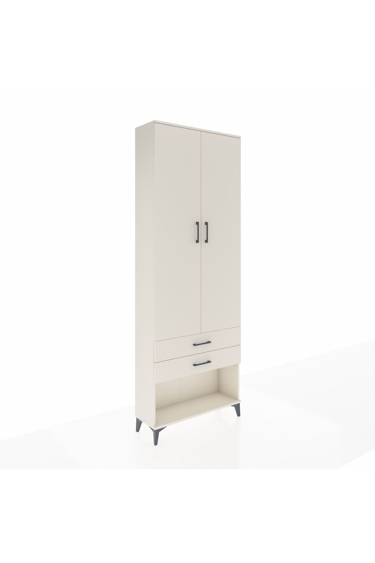Arges Dolap 2 Raflı 2 Çekmeceli Tek Askılı 88x30x243 - S33M301V1A