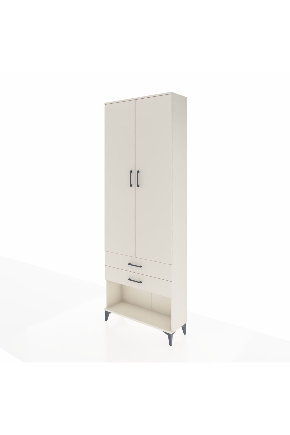 Arges Dolap 2 Raflı 2 Çekmeceli Tek Askılı 88x30x243 Aytaşı-Aytaşı