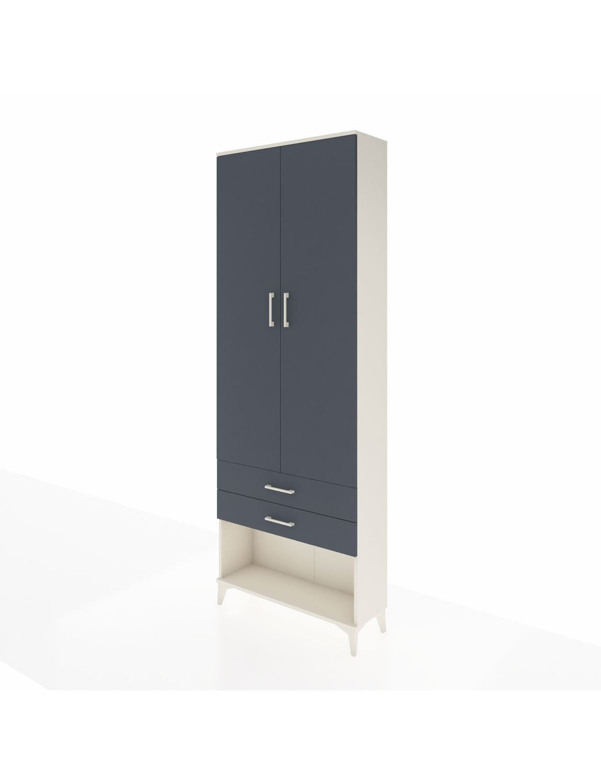Arges Dolap 2 Raflı 2 Çekmeceli Tek Askılı 88x30x243 - S33M301V2A
