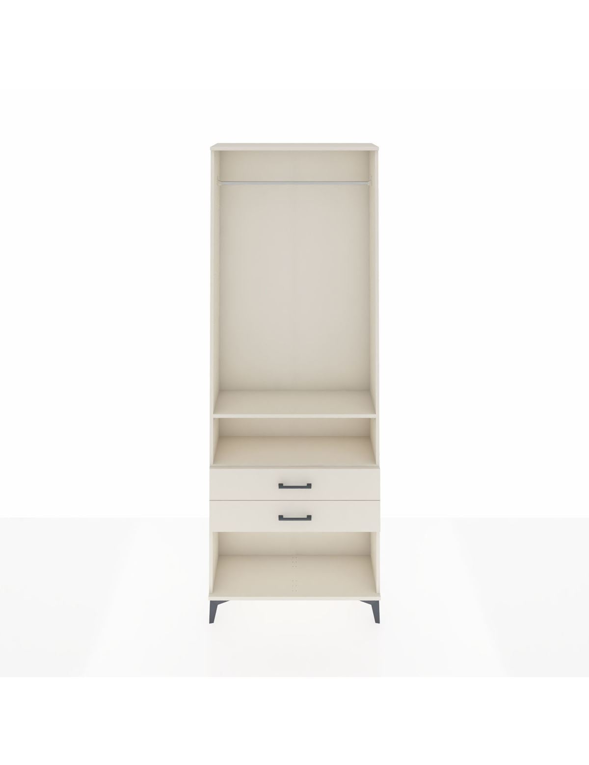 Arges Dolap 2 Raflı 2 Çekmeceli Tek Askılı 88x30x243 Aytaşı-Aytaşı