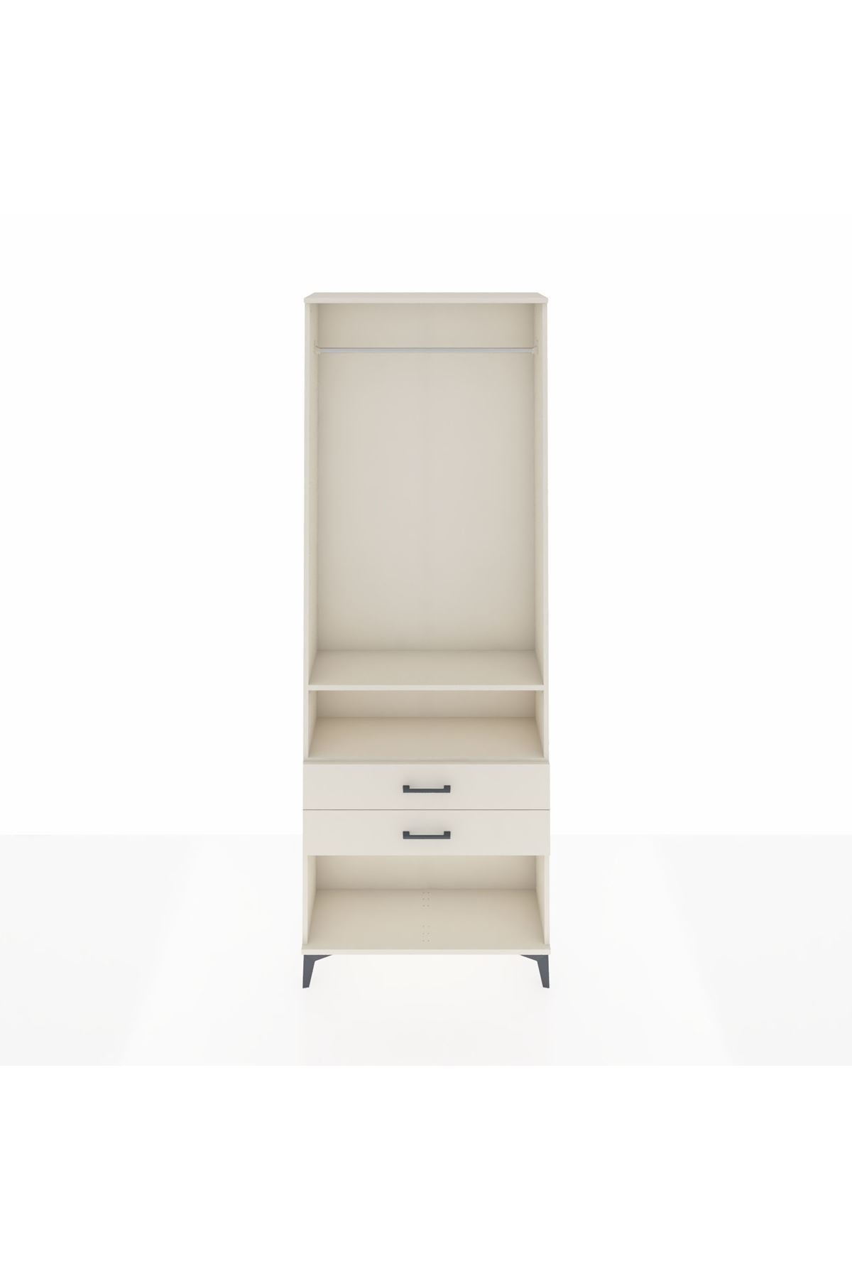 Arges Dolap 2 Raflı 2 Çekmeceli Tek Askılı 88x30x243 Aytaşı-Aytaşı
