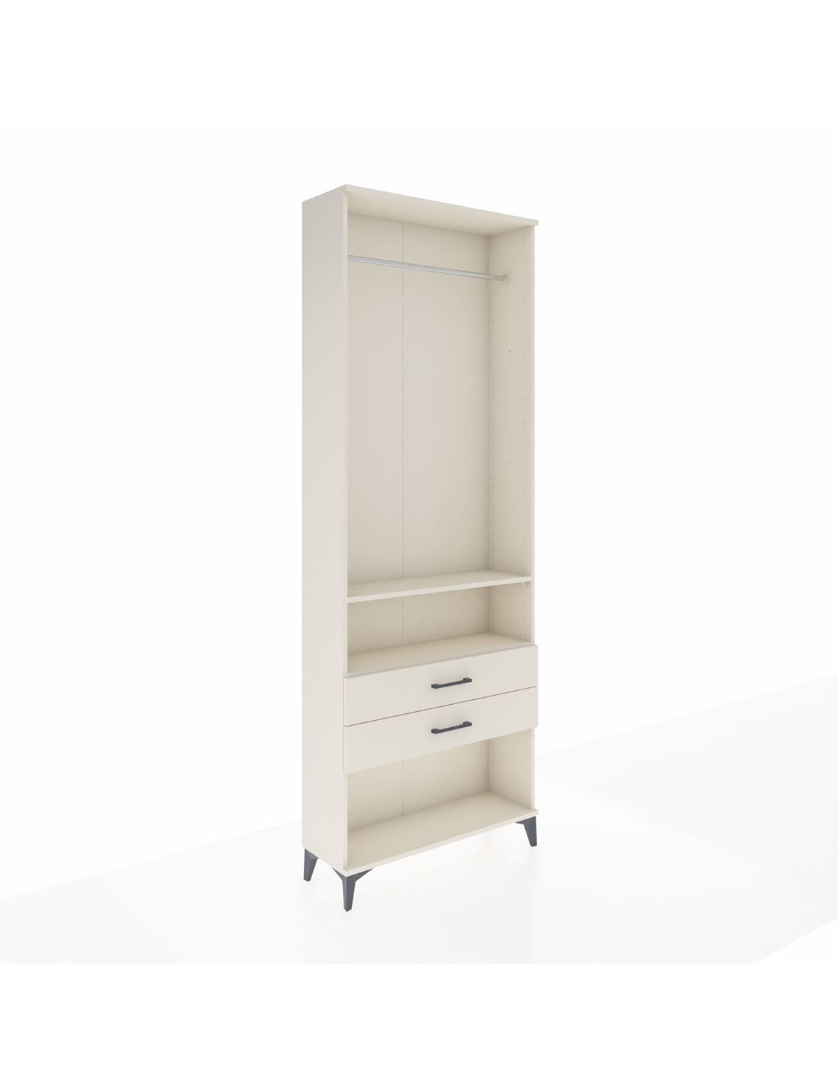 Arges Dolap 2 Raflı 2 Çekmeceli Tek Askılı 88x30x243 Aytaşı-Aytaşı