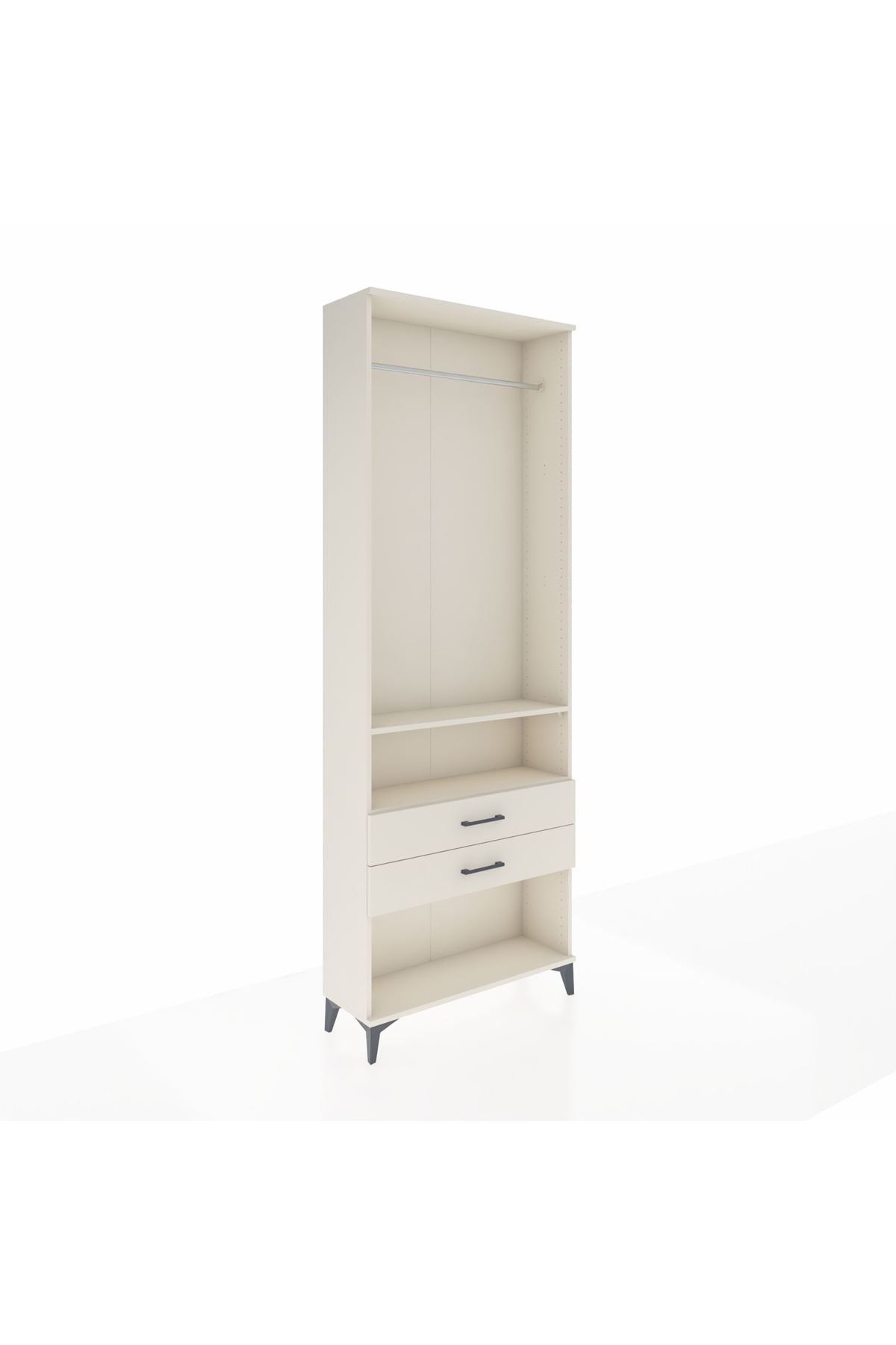 Arges Dolap 2 Raflı 2 Çekmeceli Tek Askılı 88x30x243 Aytaşı-Aytaşı