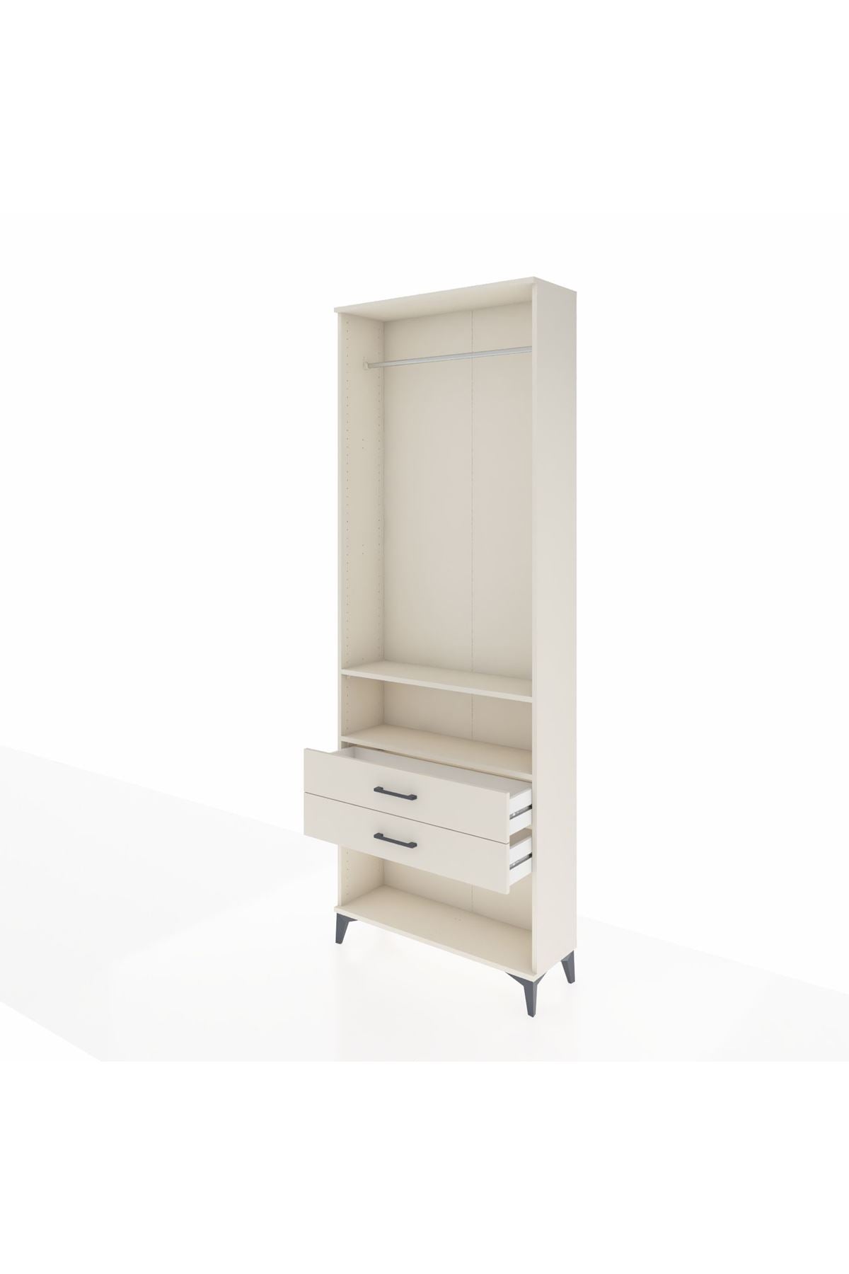 Arges Dolap 2 Raflı 2 Çekmeceli Tek Askılı 88x30x243 Aytaşı-Aytaşı