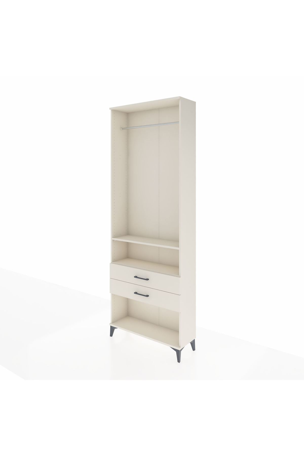Arges Dolap 2 Raflı 2 Çekmeceli Tek Askılı 88x30x243 Aytaşı-Aytaşı