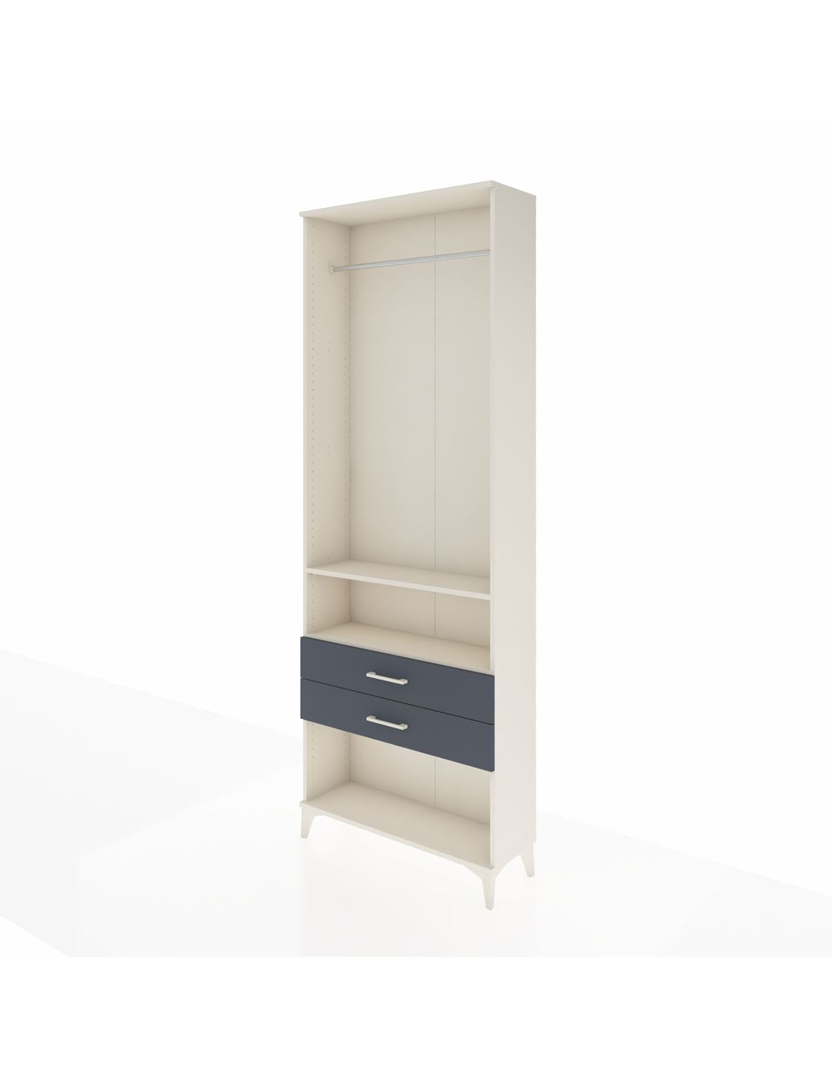 Arges Dolap 2 Raflı 2 Çekmeceli Tek Askılı 88x30x243 - S33M302V2A