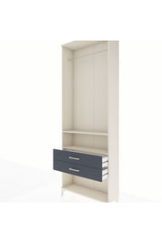 Arges Dolap 2 Raflı 2 Çekmeceli Tek Askılı 88x30x243 Aytaşı-Antrasit