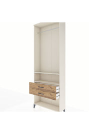 Arges Dolap 2 Raflı 2 Çekmeceli Tek Askılı 88x30x243 Aytaşı-Çam