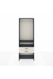 Arges Dolap 2 Raflı 2 Çekmeceli Tek Askılı 88x30x243 Antrasit-Aytaşı