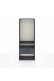 Arges Dolap 2 Raflı 2 Çekmeceli Tek Askılı 88x30x243 Antrasit-Antrasit