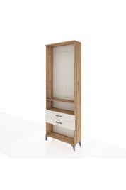 Arges Dolap 2 Raflı 2 Çekmeceli Tek Askılı 88x30x243 Çam-Aytaşı