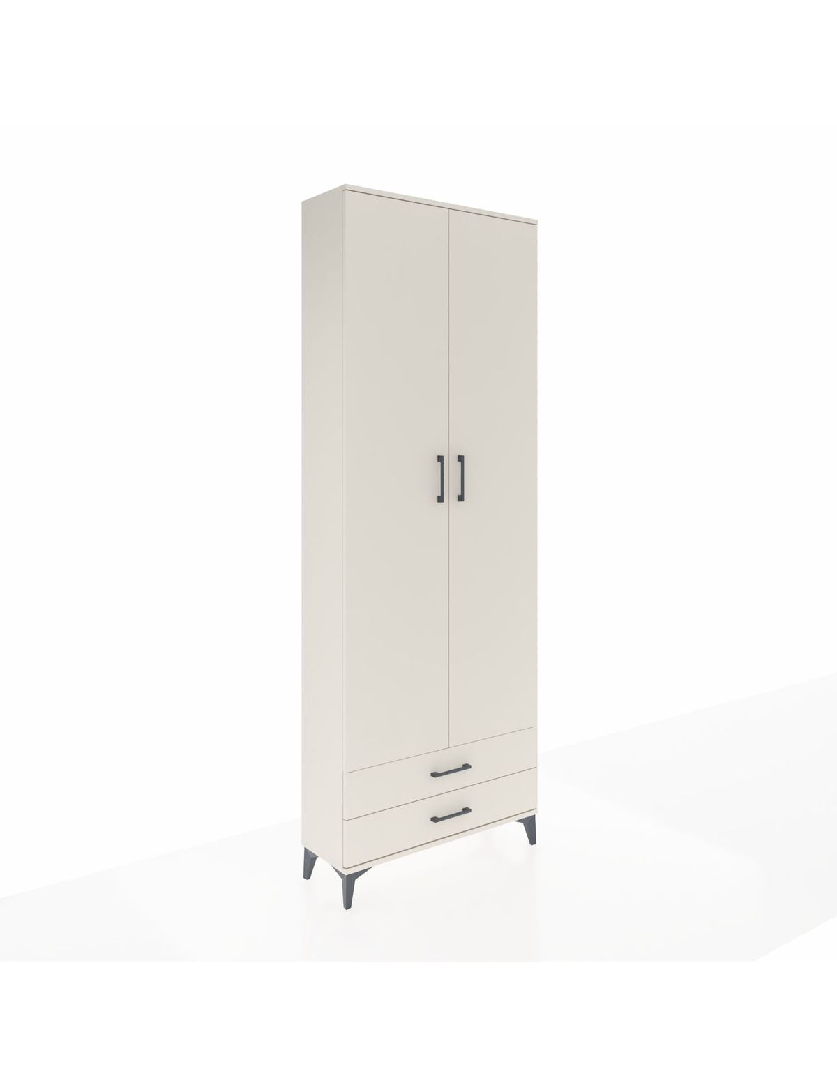 Arges Dolap 2 Raflı 2 Çekmeceli Tek Askılı 88x30x243 Aytaşı-Aytaşı