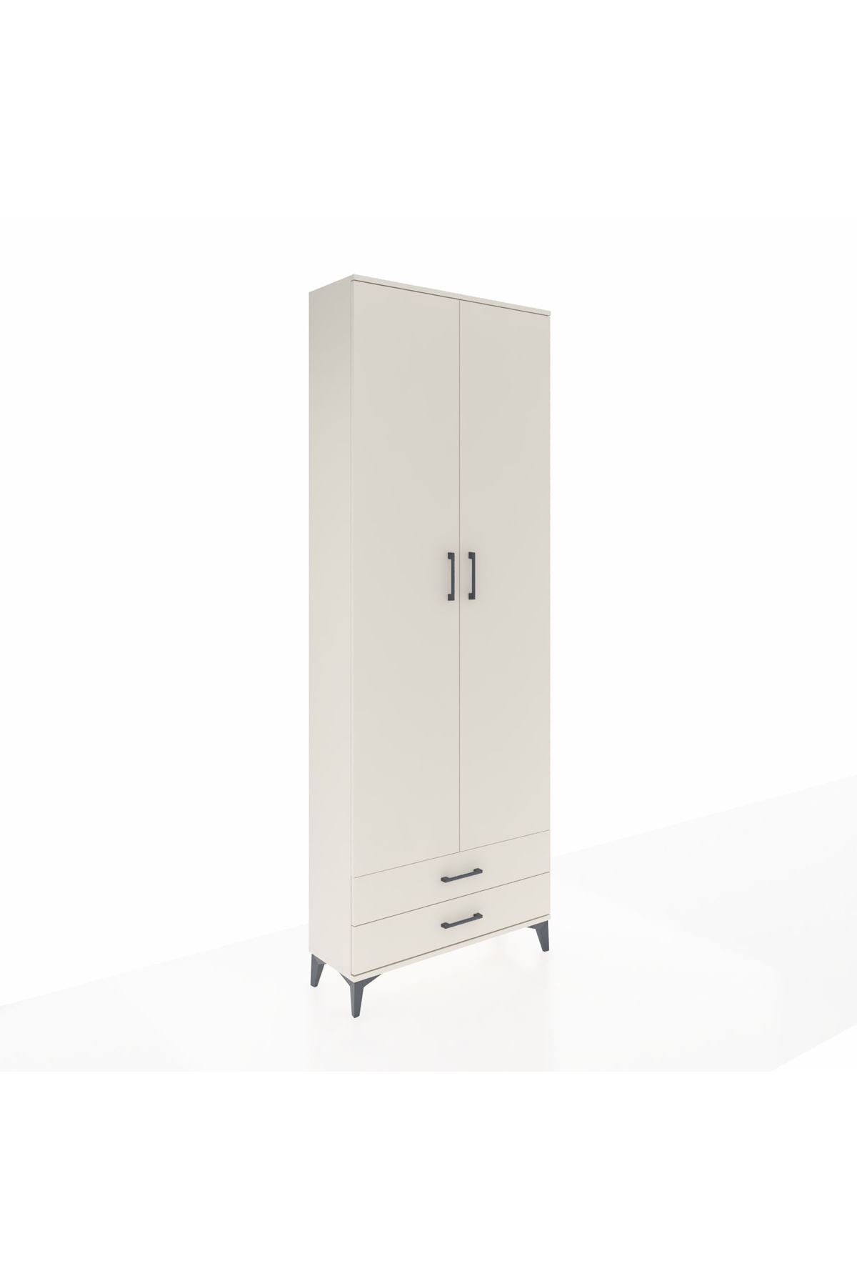 Arges Dolap 2 Raflı 2 Çekmeceli Tek Askılı 88x30x243 Aytaşı-Aytaşı