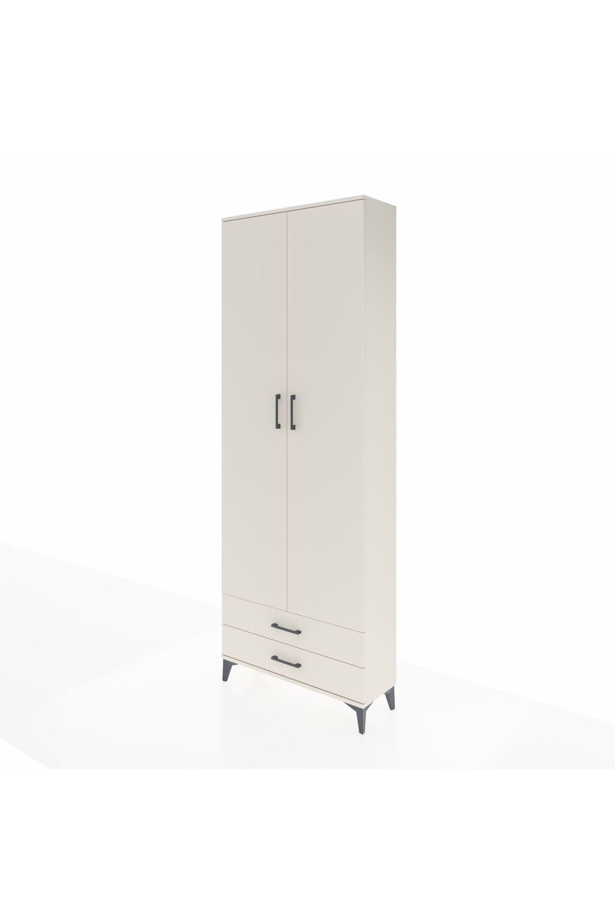 Arges Dolap 2 Raflı 2 Çekmeceli Tek Askılı 88x30x243 Aytaşı-Aytaşı