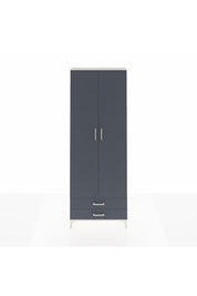 Arges Dolap 2 Raflı 2 Çekmeceli Tek Askılı 88x30x243 Aytaşı-Antrasit