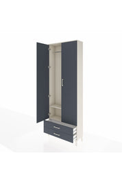 Arges Dolap 2 Raflı 2 Çekmeceli Tek Askılı 88x30x243 Aytaşı-Antrasit