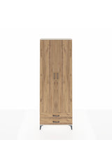 Arges Dolap 2 Raflı 2 Çekmeceli Tek Askılı 88x30x243