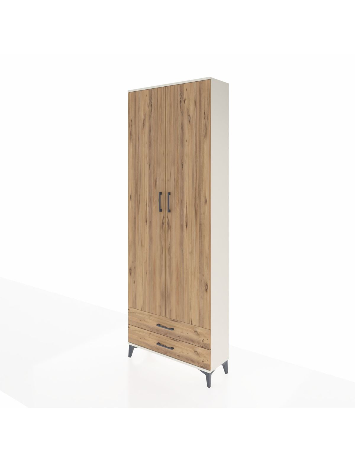 Arges Dolap 2 Raflı 2 Çekmeceli Tek Askılı 88x30x243 - S33M303V3A
