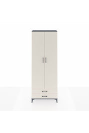 Arges Dolap 2 Raflı 2 Çekmeceli Tek Askılı 88x30x243 Antrasit-Aytaşı