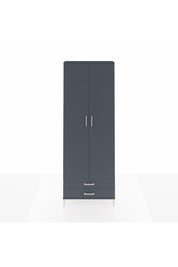 Arges Dolap 2 Raflı 2 Çekmeceli Tek Askılı 88x30x243 Antrasit-Antrasit