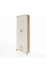 Arges Dolap 2 Raflı 2 Çekmeceli Tek Askılı 88x30x243 Çam-Aytaşı