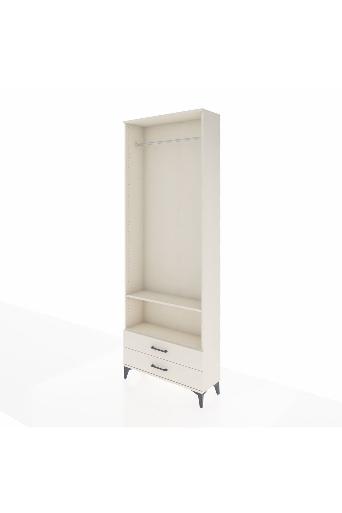 Arges Dolap 2 Raflı 2 Çekmeceli Tek Askılı 88x30x243 Aytaşı-Aytaşı