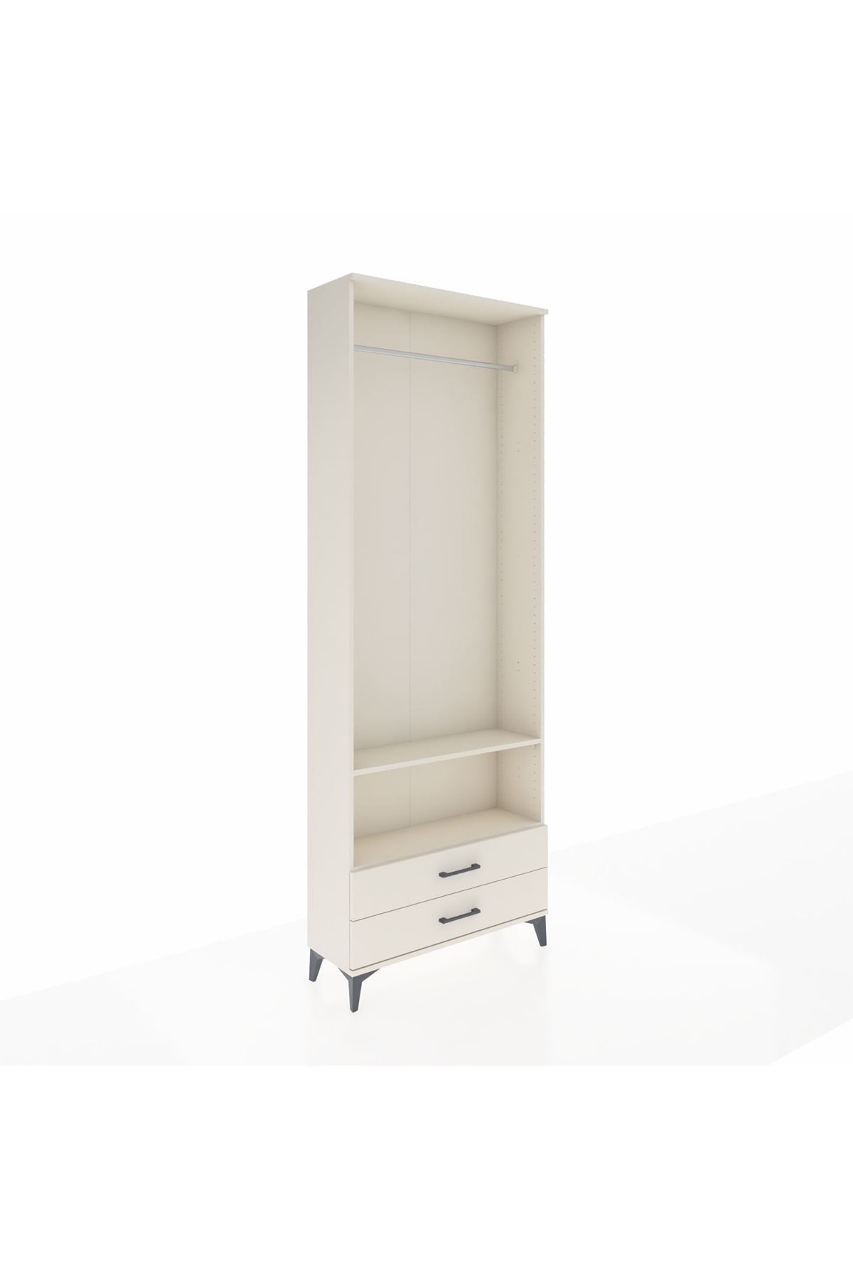 Arges Dolap 2 Raflı 2 Çekmeceli Tek Askılı 88x30x243 Aytaşı-Aytaşı