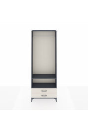 Arges Dolap 2 Raflı 2 Çekmeceli Tek Askılı 88x30x243 Antrasit-Aytaşı