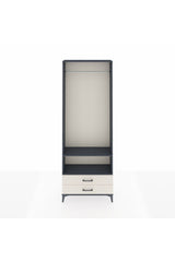 Arges Dolap 2 Raflı 2 Çekmeceli Tek Askılı 88x30x243
