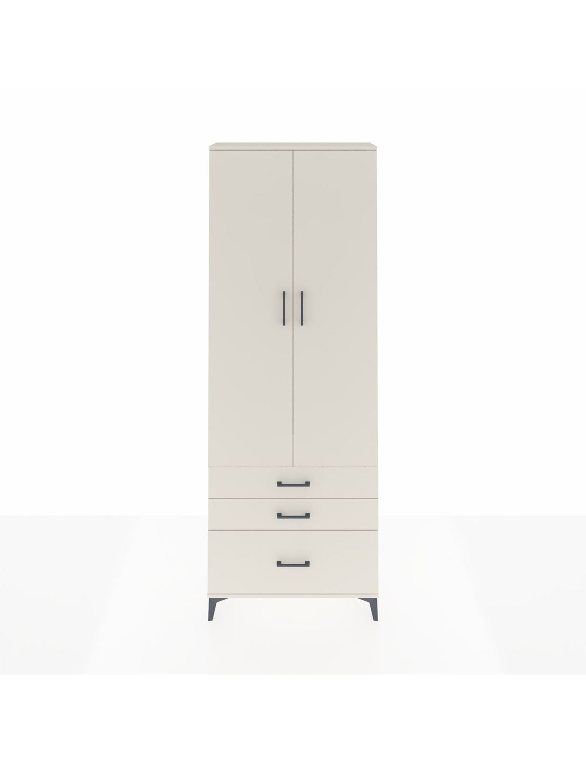 Arges Dolap Tek Raflı 3 Çekmeceli Tek Askılı 88x30x243 Aytaşı-Aytaşı