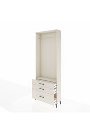 Arges Dolap Tek Raflı 3 Çekmeceli Tek Askılı 88x30x243 Aytaşı-Aytaşı