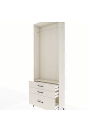 Arges Dolap Tek Raflı 3 Çekmeceli Tek Askılı 88x30x243 Aytaşı-Aytaşı