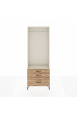Arges Dolap Tek Raflı 3 Çekmeceli Tek Askılı 88x30x243