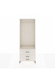 Arges Dolap Tek Raflı 3 Çekmeceli Tek Askılı 88x30x243 Aytaşı-Aytaşı