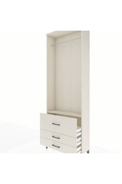 Arges Dolap Tek Raflı 3 Çekmeceli Tek Askılı 88x30x243 Aytaşı-Aytaşı