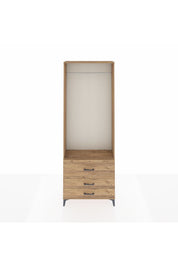 Arges Dolap Tek Raflı 3 Çekmeceli Tek Askılı 88x30x243 - S33M308V9A