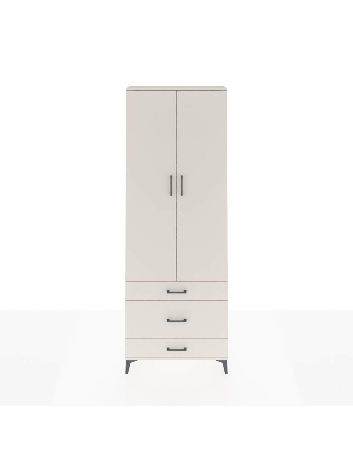 Arges Dolap Tek Raflı 3 Çekmeceli Tek Askılı 88x30x243 Aytaşı-Aytaşı