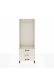 Arges Dolap Tek Raflı 3 Çekmeceli Tek Askılı 88x30x243 Aytaşı-Aytaşı