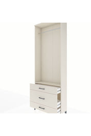 Arges Dolap Tek Raflı 3 Çekmeceli Tek Askılı 88x30x243 Aytaşı-Aytaşı