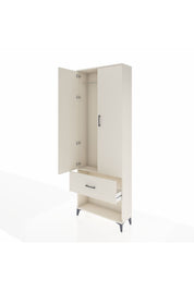 Arges Dolap Tek Raflı Tek Çekmeceli Tek Askılı 88x30x243 Aytaşı-Aytaşı