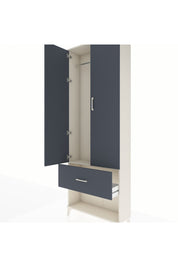 Arges Dolap Tek Raflı Tek Çekmeceli Tek Askılı 88x30x243 Aytaşı-Antrasit