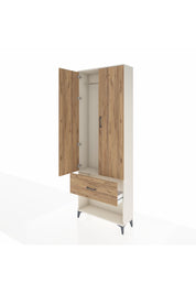 Arges Dolap Tek Raflı Tek Çekmeceli Tek Askılı 88x30x243 Aytaşı-Çam