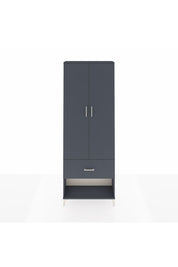 Arges Dolap Tek Raflı Tek Çekmeceli Tek Askılı 88x30x243 Antrasit-Antrasit