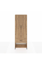 Arges Dolap Tek Raflı Tek Çekmeceli Tek Askılı 88x30x243 Çam-Çam