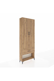 Arges Dolap Tek Raflı Tek Çekmeceli Tek Askılı 88x30x243 Çam-Çam