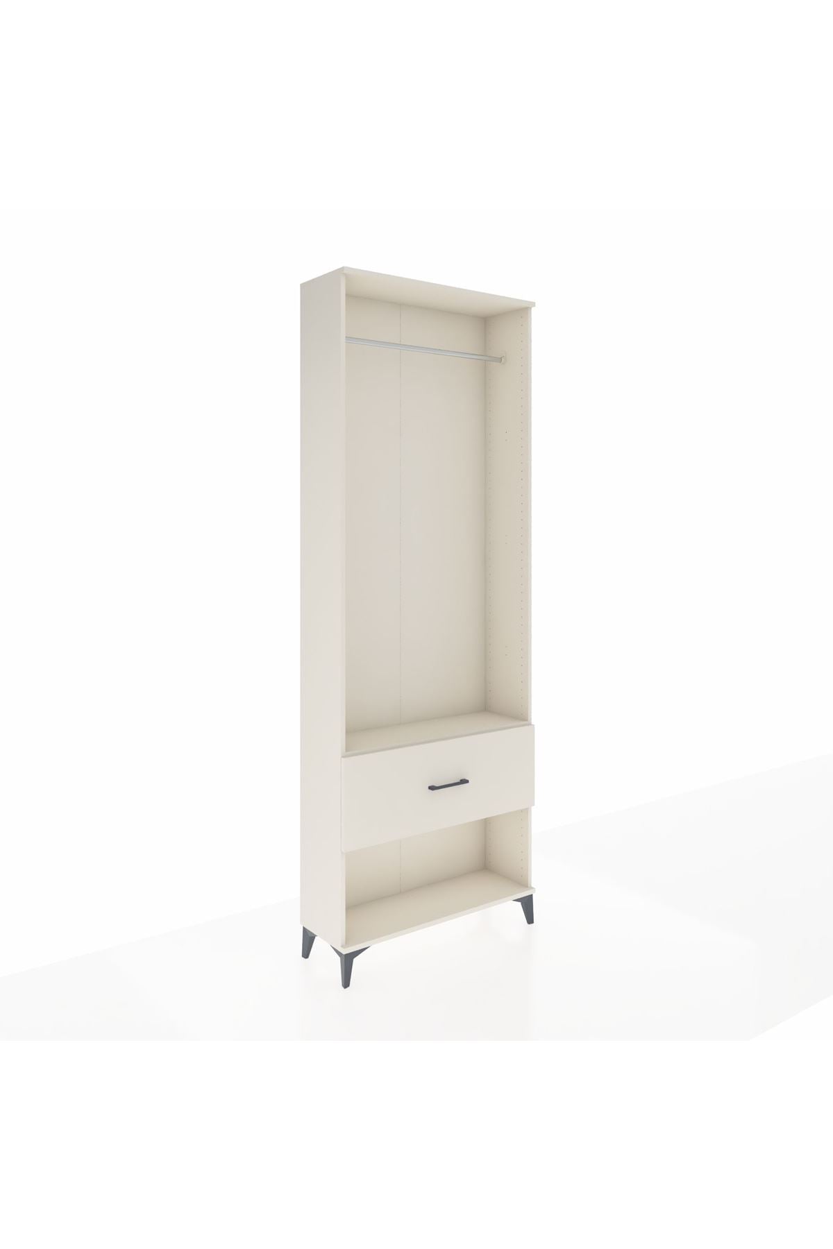 Arges Dolap Tek Raflı Tek Çekmeceli Tek Askılı 88x30x243 Aytaşı-Aytaşı