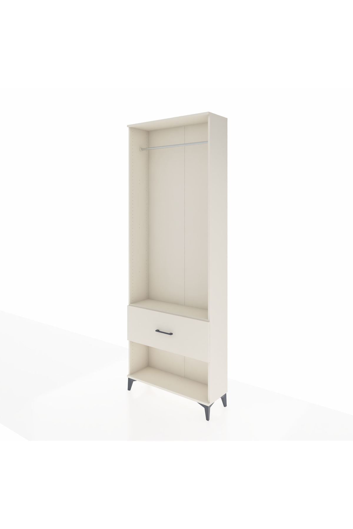 Arges Dolap Tek Raflı Tek Çekmeceli Tek Askılı 88x30x243 Aytaşı-Aytaşı