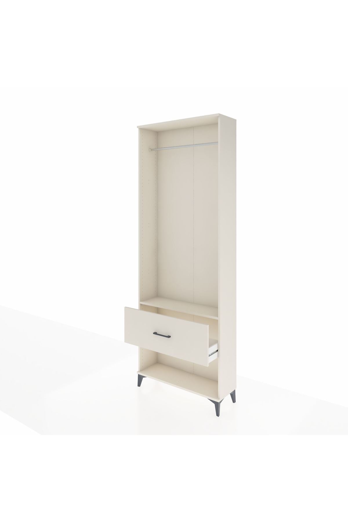 Arges Dolap Tek Raflı Tek Çekmeceli Tek Askılı 88x30x243 Aytaşı-Aytaşı