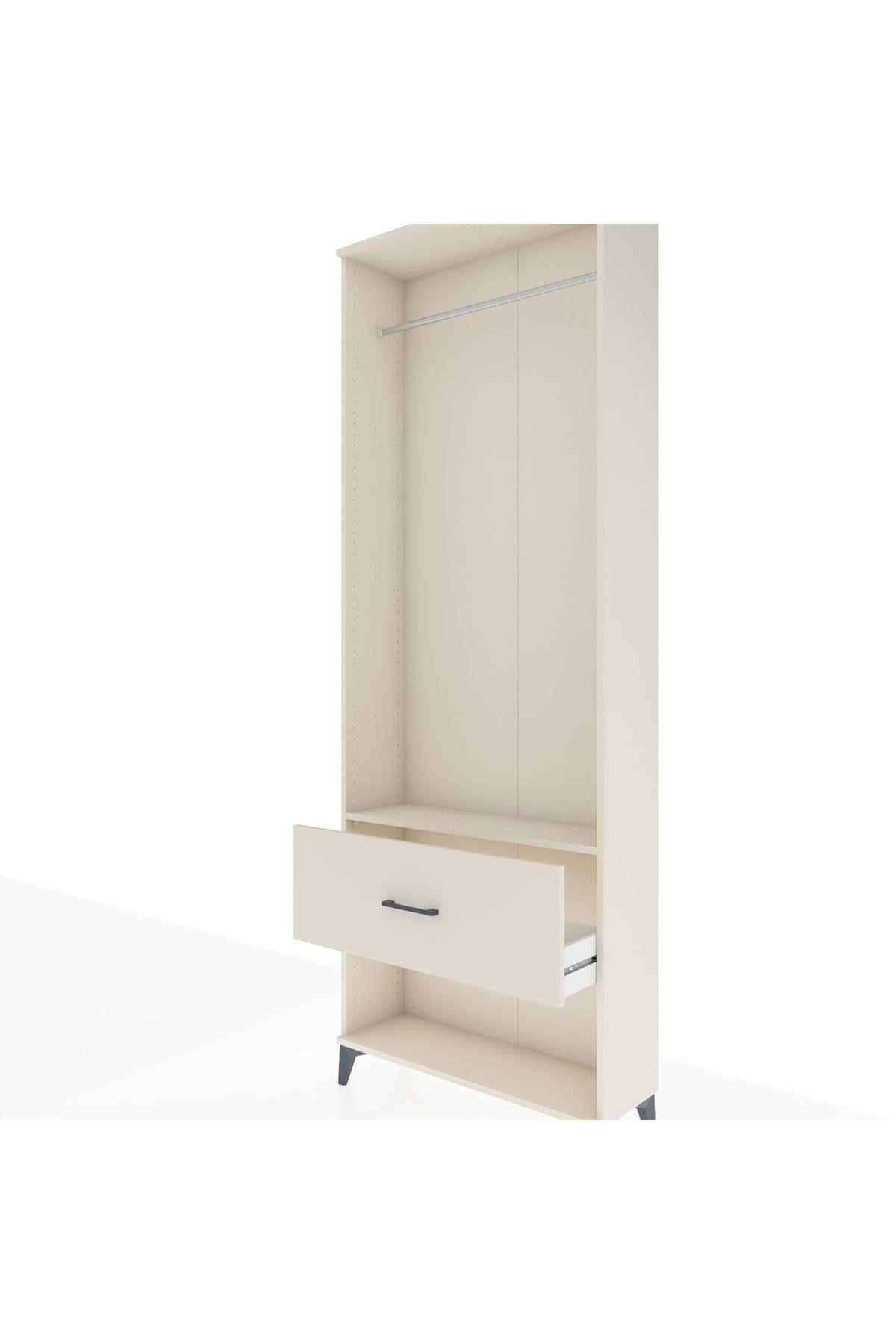 Arges Dolap Tek Raflı Tek Çekmeceli Tek Askılı 88x30x243 Aytaşı-Aytaşı