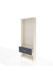 Arges Dolap Tek Raflı Tek Çekmeceli Tek Askılı 88x30x243 Aytaşı-Antrasit